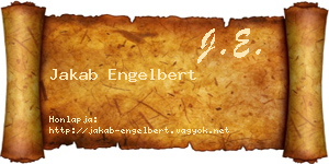 Jakab Engelbert névjegykártya